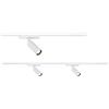 Briloner Set di prolunghe per sistema a binario, 2x faretti LED, estensibili, orientabili, sistema a binario per soffitto, binario per faretti, lampade a soffitto, plafoniera, faretto, 1m, bianco