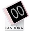 PANDORA Timeless Orecchini pendenti in argento Sterling con zirconia cubica trasparente, Cerchi