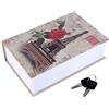 Hztyyier Cassaforte per Libro di Dirottamento, Dizionario Secret Cash Safe Box Bible Safe Storage Box con Chiave di Sicurezza(Torre Eiffel Tipo)