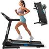 Zipro Tapis Roulant Elettrico Tekno con Inclinazione, Tapis Roulant Casa 14 km/h, Walking Pad 120 kg, Motore 1.5-2.5 PS, Inclinazione, Display LCD e Porta Smartphone
