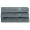 Gabel Asciugamani Viso, Spugna di Puro Cotone Idrofilo, 60 x 100 cm, Metallo, Set da 3 Pezzi