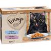 Feringa Juicy Fillet 12 x 70 g Umido per gatto - Mix: Salmone con Gamberi e Pollo con Tonno