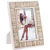 ZEP S.r.l. Levico Cornice portafoto in Legno, in Legno, Colore: Beige/Bianco, per Formato Immagine 13 x 18 cm,