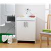 Leroy Merlin Mobile lavanderia con lavabo incluso Evo in abs bianco P 50 x L 60 x H 84 cm