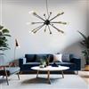 Brilliant Lampadario Glamour Dree PE18 / E27 / w/o bulbs nero paralume giallo 18x E27 Ø98cm BRILLIANT