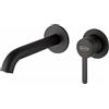 JACUZZI RUBINETTERIA Rubinetto per lavabo ad incasso getto laminare cristallino Baleno nero spazzolato opaco JACUZZI RUBINETTERIA