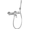 JACUZZI RUBINETTERIA Rubinetto per vasca getto laminare cristallino Baleno per muro grigio cromato JACUZZI RUBINETTERIA