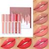 Pure Vie Rossetto Lunga Durata, 6PCS Nude Matte Rossetto Lucidalabbra Lunga Durata Lip Gloss Lmpermeabile Professionale Makeup Lipstick Lipliner Set per Ragazza Donna Feste Regalo Misura da Viaggio