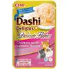 INABA Cat Dashi Delights Delicate Flakes Pollo e salmone 40g