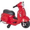 Easycomfort Moto Elettrica per Bambini con Licenza Ufficiale Vespa Batteria 6V, Fari e Clacson, per Bimbi da 18-36 mesi, Rosso, 66.5x38x52cm