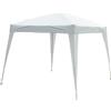 EasyComfort Gazebo Pieghevole da Giardino 2.4x2.4m con Struttura in Acciaio e Corde Antivento, Bianco