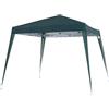 EasyComfort Gazebo Pieghevole da Giardino 2.4x2.4m con Struttura in Acciaio e Corde Antivento, Verde