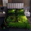 Homemissing Alberi Coperta Verde Albero Trapuntato Copriletto Tropicale Giungle Alberi Ramiper Ragazzi Ragazze Bambini Natura Bosco Scena Matrimoniale