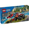 Lego City Fire 60412 Fuoristrada antincendio e gommone di salvataggio