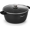 cosy chef CosyChef Leia Set di Pentole 28 cm - Set di pentole da 2 pezzi con coperchio in vetro e rivestimento antiaderente - Adatto a tutti i tipi di piani di cottura, compresa l'induzione - Senza PFOA