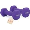 HCT STYLE Set Pesi Palestra Casa, Set Manubri Palestra Ghisa Rivestiti In Vinile Antiscivolo Dumbbells Set 1 A 5 Kg, Ideale Per L'allenamento Fitness Femminile, Yoga Pilates E Esercizi A Casa (2 * 4KG)