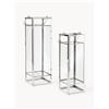 Westwing Collection Set 2 lanterne in vetro Nathan - Argento