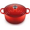 LE CREUSET CASSERUOLA ROTONDA, GHISA EVOLUTION ROSSO CHERRY (CILIEGIA), L - d 26 cm x 5.3 lt
