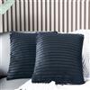 Farfallarossa Texture - Fodera Flanella In Pile di Velluto A Coste Blu Scuro / 1PZ 55x55CM