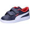 PUMA Smash 3.0 L V PS, Scarpe da Ginnastica, Navy White-for all Time Red, 30 EU