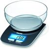 Beurer KS 25 Bilancia Digitale da Cucina con Ciotola da 1,2 l, Funzione di Pesata con Tara, Graduazione di 1g, Conversione in kg, g, lb, oz. Capacità Massima di peso di 3 kg