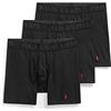 Polo Ralph Lauren - Boxer da Uomo in Cotone 4D, in Modal Elasticizzato, Confezione da 3, Polo Nero/Rl2000 Rosso Pp, Small