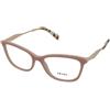 Prada PR 02YV 01Y101 | Occhiali da Vista Graduati | Prova Online | Plastica | Quadrati | Avorio | Adrialenti
