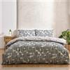 Catherine Lansfield Blocks - Set copripiumino singolo reversibile con federa, colore: nero
