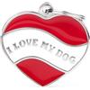 MyFamily Medaglietta Cane Charms Cuore "i Love My Dog"