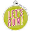 MyFamily Medaglietta Cane Charms "let's Run!" Grande