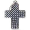 MyFamily Medaglietta Cane Bronx Croce Grande Pedana In Argento Antico