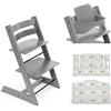 Stokke Promo Tripp Trapp Storm Grey con Babyset e cuscino