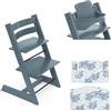 Stokke Promo Tripp Trapp Fjord Blue con Babyset e cuscino