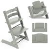 Stokke Promo Tripp Trapp Glacier Green con Babyset e cuscino