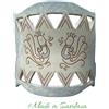 Ceramica Sarda Applique artigianale sarda pavoncella celeste piccola fatta a mano in ceramica 1XE14 600/20