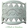 Ceramica Sarda Applique artigianale sarda fascia bianca piccola fatta a mano in ceramica 1XE14 700/20
