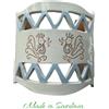 Ceramica Sarda Applique artigianale sarda triangolo piccola con pavoncella fatta a mano in ceramica 1XE14 934/20