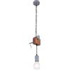 Globo lighting Lampadario a sospensione Ludi Vintage con morsetto stile industrial 1XE27 15432H/40