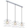 Globo lighting Lampadario Merill a sospensione cubo stile industrial grigio in metallo a 3 luci 3XE27 15530Z-3H/40