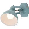Briloner Leuchten Faretto spot a 1 luce orientabile moderno azzurro lucido a cupola 2049010/25