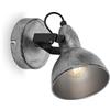 Briloner Leuchten Spot a 1 luce industrial grigio-nero cupola 2049014/25