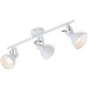 Briloner Leuchten Faretto spot a 3 luci orientabile moderno bianco lucido a cupola 2049036/25