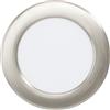 Eglo Leuchten my light Faro da incasso Fueva 5 nichel satinato tondo D.11,7cm luce naturale 99153/20