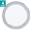 Eglo Leuchten my light Faro da incasso Fueva 5 acciaio lucido tondo D.16,6 cm luce naturale IP44 99209/20