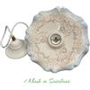 Ceramica Sarda Lampadario artigianale piatto D.25 cm con Pavoncella Sarda fatto a mano 400.1/20