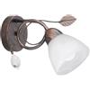 Trio Reality Lighting Applique Traditio classica in ferro battuto ruggine-marron 1XE14 200700128/15