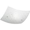 Trio Reality Lighting Plafoniera Signa d.30x30 quadrata a 1 luce moderna bianca in vetro con scritte home-love-hope 1XE27 602500101/15