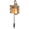 Trio Reality Lighting Applique Khan a 1 luce stile industrial con cavo alimentazione e interruttore 205570167/15