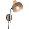Trio Reality Lighting Applique industrial orientabile con cavo di alimentazione INCLUSO 209500167/15