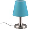 Trio Reality Lighting Lumetto TOUCH con cappello in tessuto celeste 599600119/15